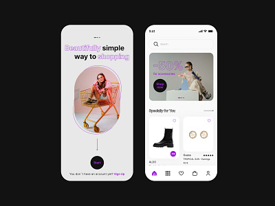 Fashion Store Mobile App Concept concept design e commerce fashion store ui ux visual design web design