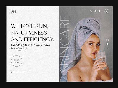 Skincare Products Main Page Concept beauty concept cosmetics graphic design ui ux visual design web design webdesign