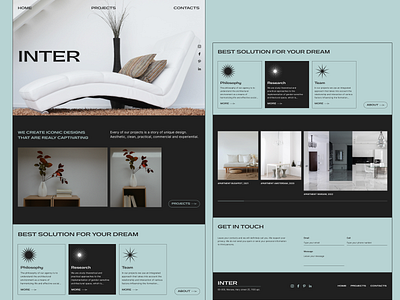 Interior Design Website Concept concept ui ui layout ux visual design web design website
