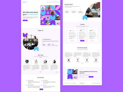 Psychology Therapy Landing Page Concept concept landing page ui ux visual design web design