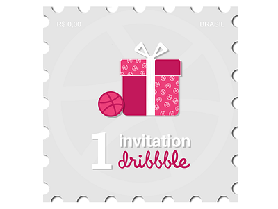 Sorteio Dribbble, 1 Invitation illustration