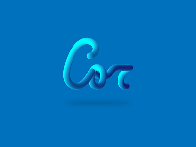 3d Cursive lettering 3d lettering typography