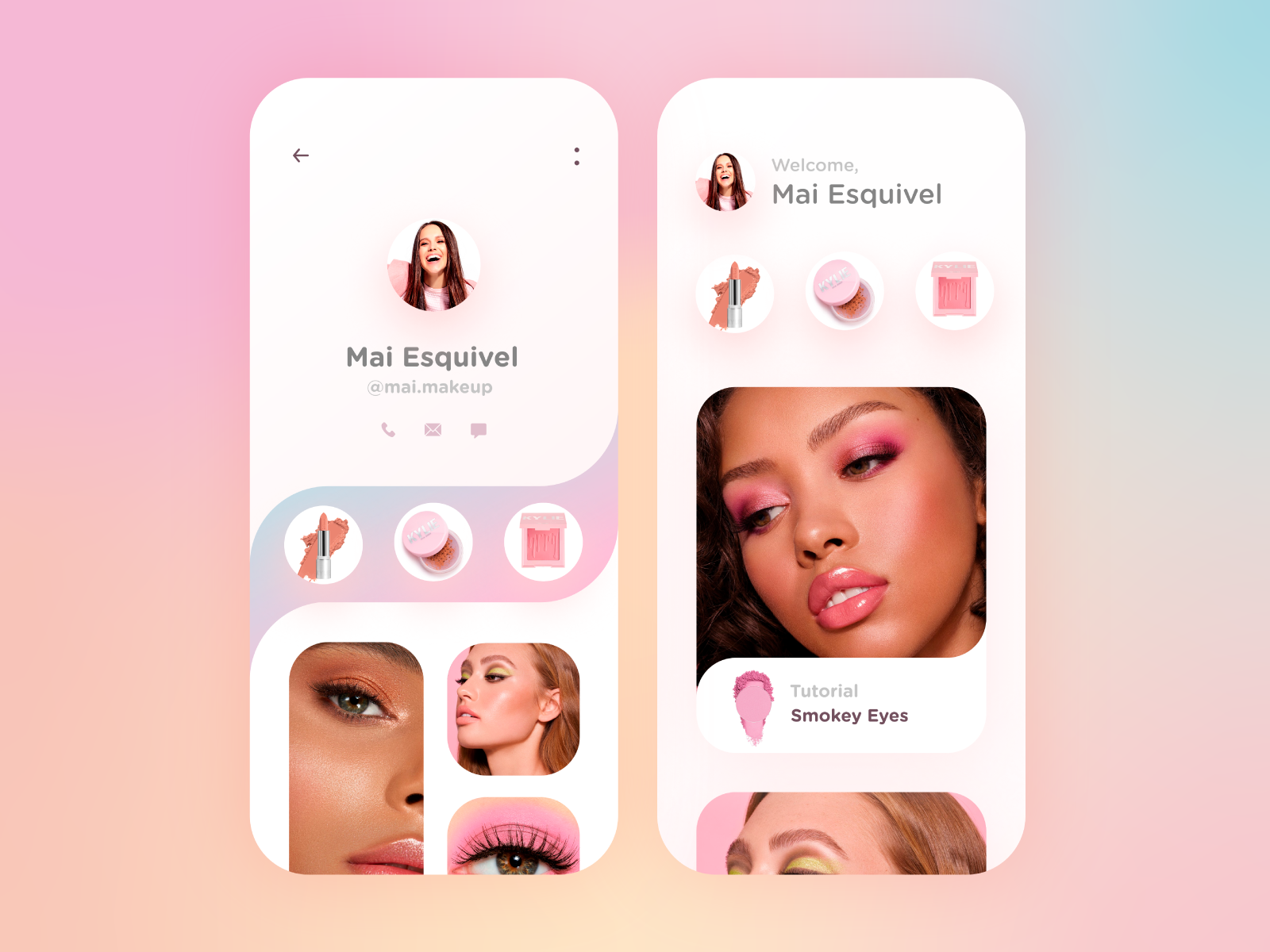 Social Media App for MakeUp Artists by Mai Esquivel on Dribbble