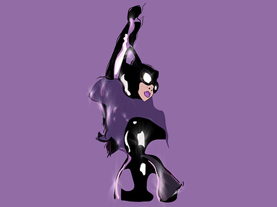 Catwoman affinity designer batman catwoman comic dc comics design graphic design illustration movie character poster design purple vector woman woman in comic