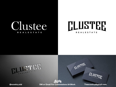 Clustee Real Estate Logo branding customlettering customlogo elegant graphic design handdrawn illustration letteringlogo logo logodesign logos realestate simple typelogo typographylogo vector