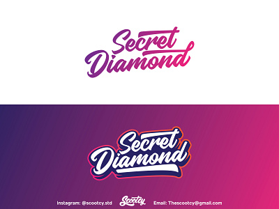 Secret Diamond Logo branding clean customlettering customlogo design graphic design illustration lettering letteringlogo logo logodesign modern simple typelogo typography typographylogo vector