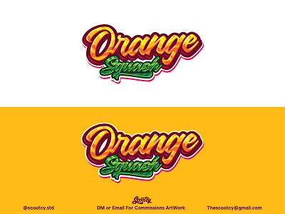 Orange Squash branding cooktail customlettering customlogo customtypography design flavor freelancer graphic design illustration juice lettering logo logodesign motion graphics orange squash vector