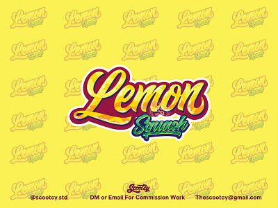 Lemon Squash - Custom Lettering branding customlogo design drink graphic design illustration label lettering logo logodesign packaging squash typography vector