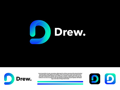 D logo design - D latter logo design