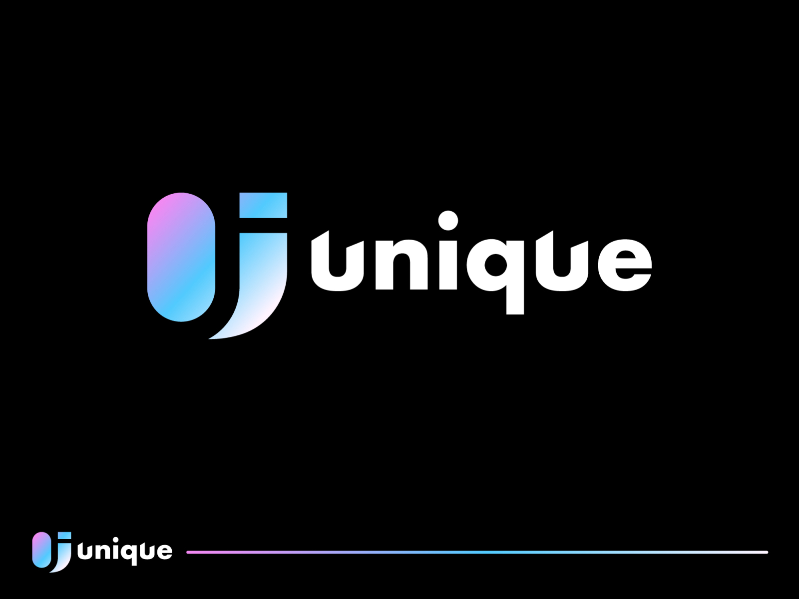  UI  negative  space  logo design UI  latter logo design UI  