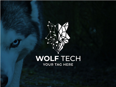 WOLF TECH logo design! Modern tech logo brand identity branding logo logo design logotype minimal minimalism minimalist modern logo symbol wordmark logo