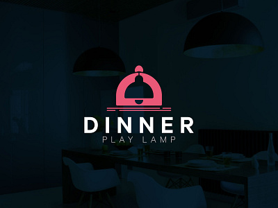 Dinner play lamp logo- Dinner logo- Lamp logo brand identity branding dinner dinner logo dinner party flat lamp logo logo mark minimal minimalism minimalist minimalist logo modern logo symbol wordmark logo