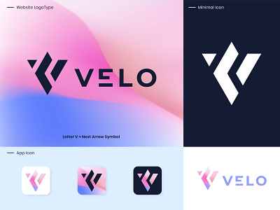 V Logo Design - Website Logo - App icon - Minimalist Logo app icon app identity app logo app symbol business identity business logo company logo fitness logo gradient logo gym logo minimalist logo modern logo ui v letter logo v logo web identity web logo webpages logo website identity website logo