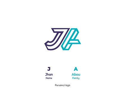 Jhon Abou personal logo branding graphic design logo