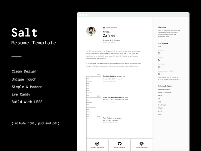 Salt cv html resume templete web design