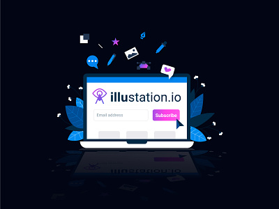 Illustation.io adobe illustrator design flat free freebies illustration illustrator marketplace minimal ui vector web webdesign