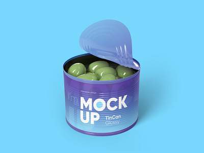 Glossy Tin Can Pack MockUp branding mock up mock up mock ups mock ups mockup mockup psd mockups package package design packaging packaging design