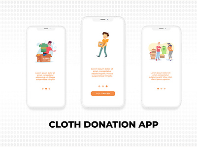 Cloth Donation App app branding design icon logo typography ui ux vector