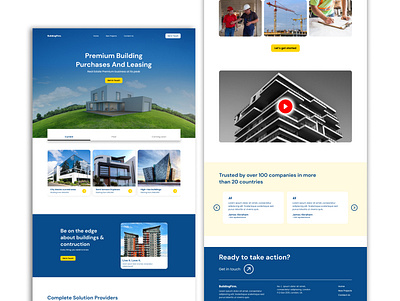 Real Estate Landing Page Design app design landing page ui ux web web design website