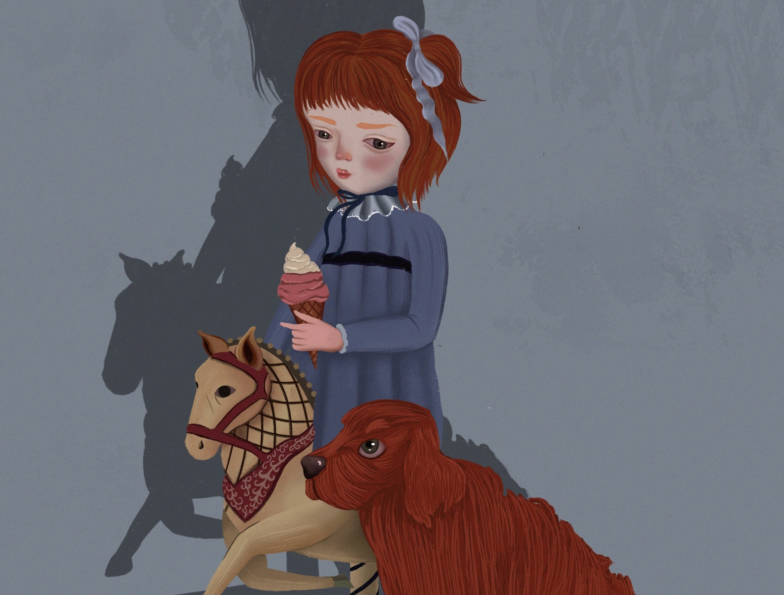 girl with a dog art illustration character design children children book illustration color palette illustration illustration art ipadproart palette procreate
