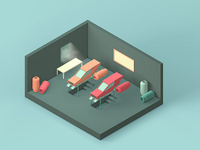 Garage 3d 3d illustration 3d modeling blender c4d isometric low poly lowpoly3d lowpolyart maxonc4d