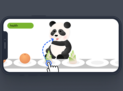 Illustration of animal feeding game animal art design figma figma design figmadesign flat game game art game design games graphic design illustration panda pandas