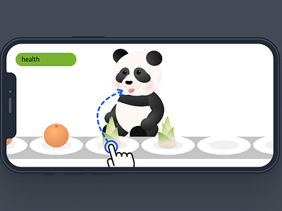 Illustration of animal feeding game