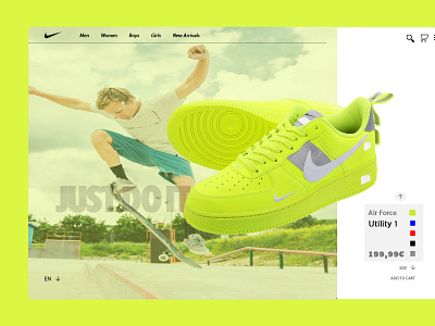 NIKE WEB DESIGN design for sale graphic design sale ui ux web web design website website design