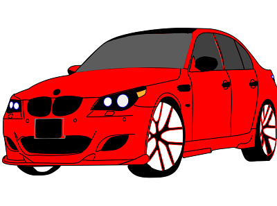 VECTOR - BMW E60 M5 ! Make in Adobe Illustrator ! branding design for sale graphic design icon illustration logo sale vector web design