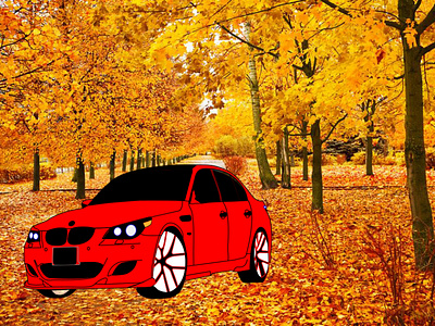 VECTOR / WEB DESIGN / ILLUSTRATION / BMW E50 M5 VECTOR