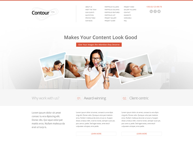 Contour Website Homepage Header Design by pixelentity on Dribbble