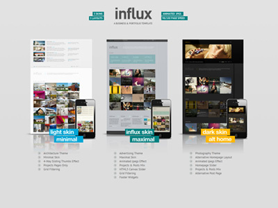 Influx - ajax + html5 template