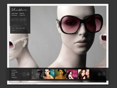 Shutter Minimal Photography WordPress Theme gallery ios theme ui web design wordpress