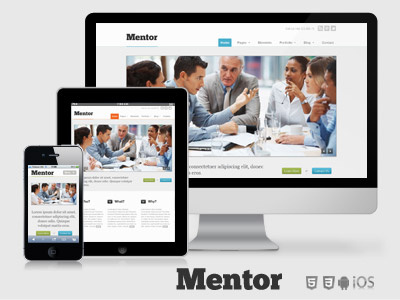 Mentor - responsive premium html5 business template business design lightbox responsive slider template themeforest ui website