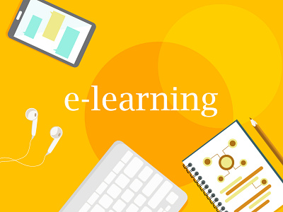 e-learning design desk education el learning elearning flat flat design flat illustration flatdesign online education workplace