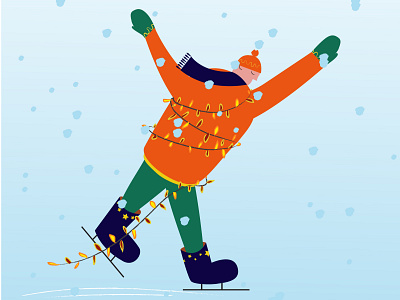 Winter 2d art cartoon character character design christmas digital holidays illustration mood trendy winter