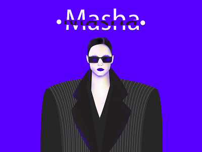 Fashion Masha 2d art character digital fashion girl illustration model portrait poster style vector