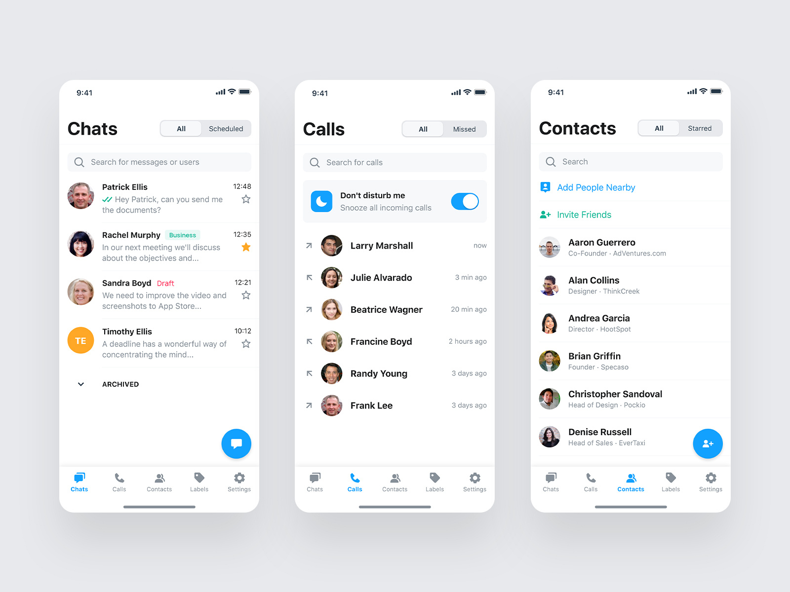 Messenger App by Sahil Vhora on Dribbble