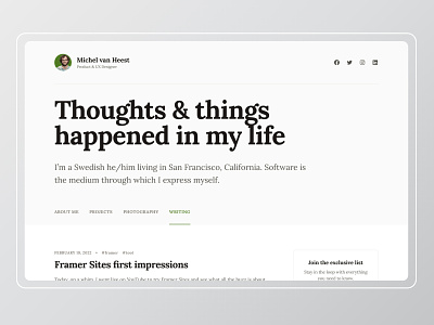 Personal Blog Template