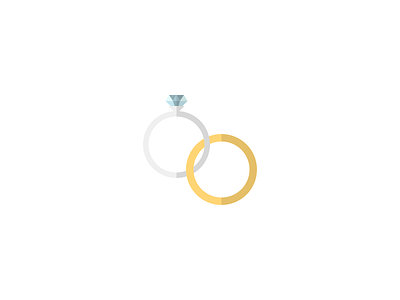 Wedding Rings flat illustration minimalistic ring wedding wedding rings