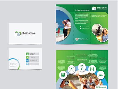 Business card and Flyer photoalbum branding business card flyers logo stationery