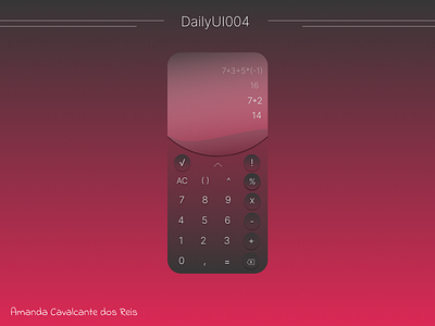 DailyUI004 004 calculator calculator app calculator ui daily 100 challenge daily ui 004 dailyui004 dailyui005 dailyuichallenge design ui uiux