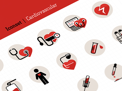 Iconset Cardiovasculair heart icons medical