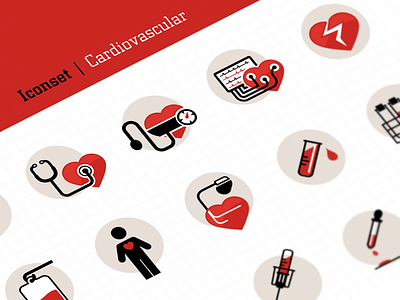 Iconset Cardiovasculair heart icons medical