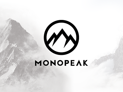 Monopeak - Logo brand business design graphic identity logo logotype minimal mountain peak software house typography