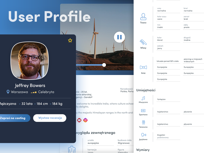 Vendo - Casting Platform - Profile by Piotr Burzyński on Dribbble