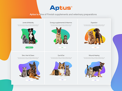 Aptus - Product categories aptus cat category clean dog minimal product supplements website