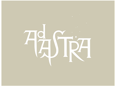 Ad Astra. logo stars typography