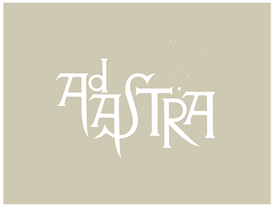 Ad Astra. logo stars typography
