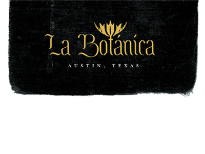 La Botanica black botanical flower gold identity logo mexican